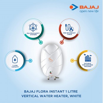 Bajaj Flora Instant Water Heater - 1 ltr - 3kw