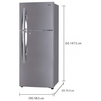 LG 260 L 2 Star Inverter Frost-Free Double-Door Refrigerator (GL-T292RPZY)
