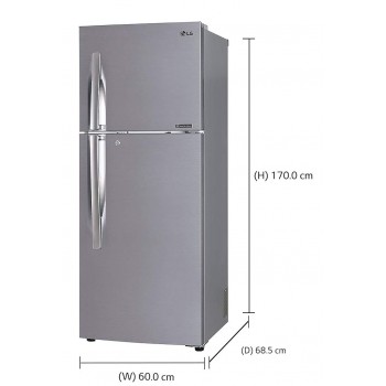 LG 360 L 2 Star Frost Free Double Door Refrigerator(GL-T402JPZU)