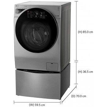  LG 12 kg Inverter Wi-Fi Fully-Automatic Front Loading Washer Dryer (FH6G1BCHK6N)