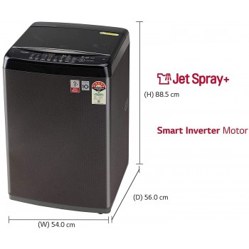 LG 6.5 Kg 5 Star Smart Inverter Fully-Automatic Top Loading Washing Machin5e (T65SJBK1Z)