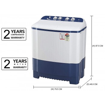 LG 6.5 Kg 4 Star Semi-Automatic Top Loading Washing Machine (P6510NBAY)
